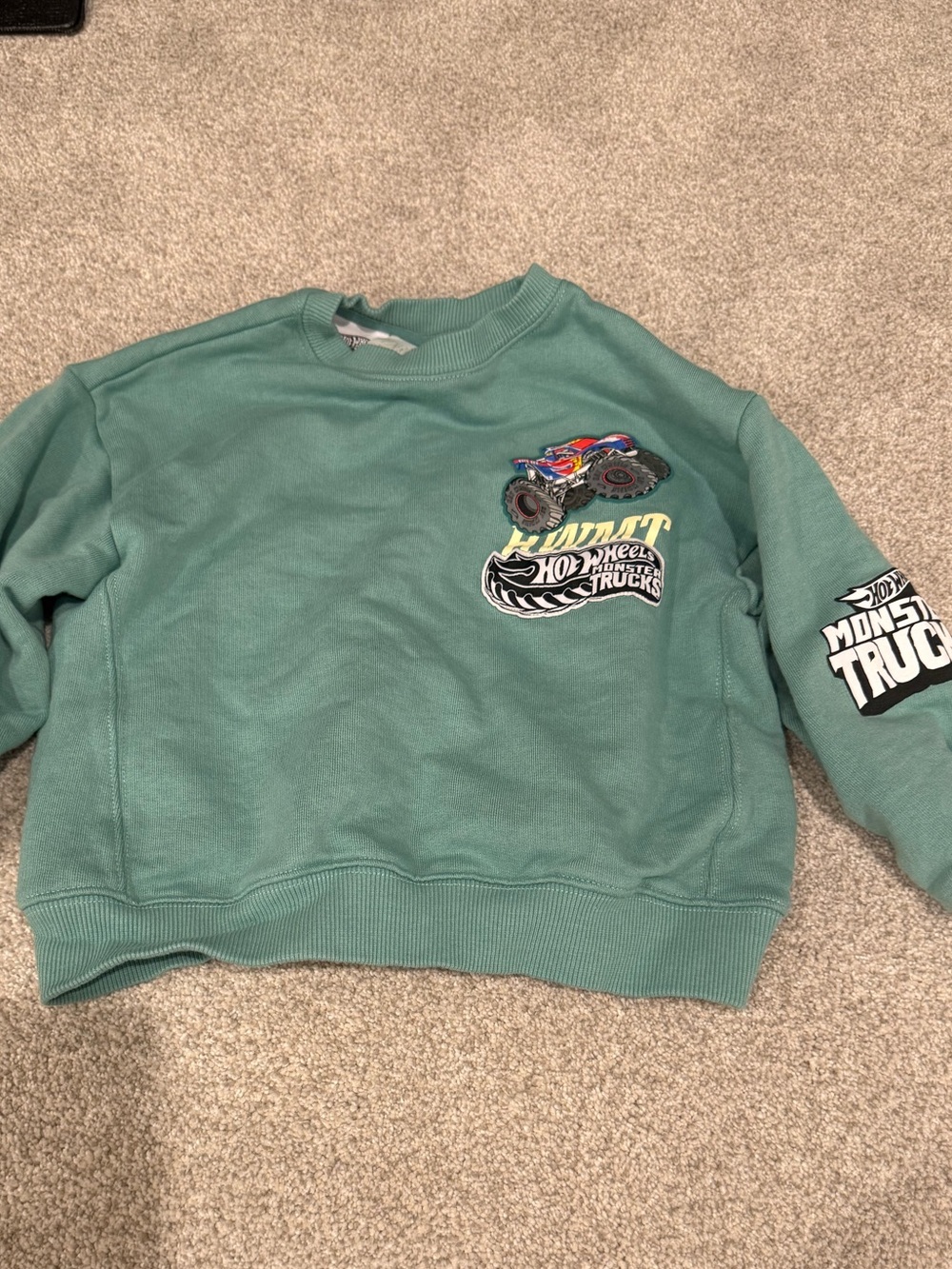 Hot Wheels Monster Truck x Zara teal Kids Sweatshirt